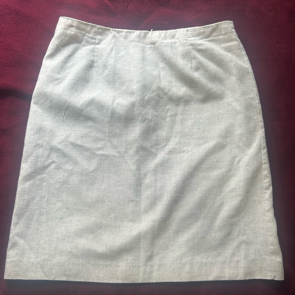 Dressbarn Lined Linen Pencil Skirt